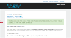 Desktop Screenshot of comocurarlagastritis.net